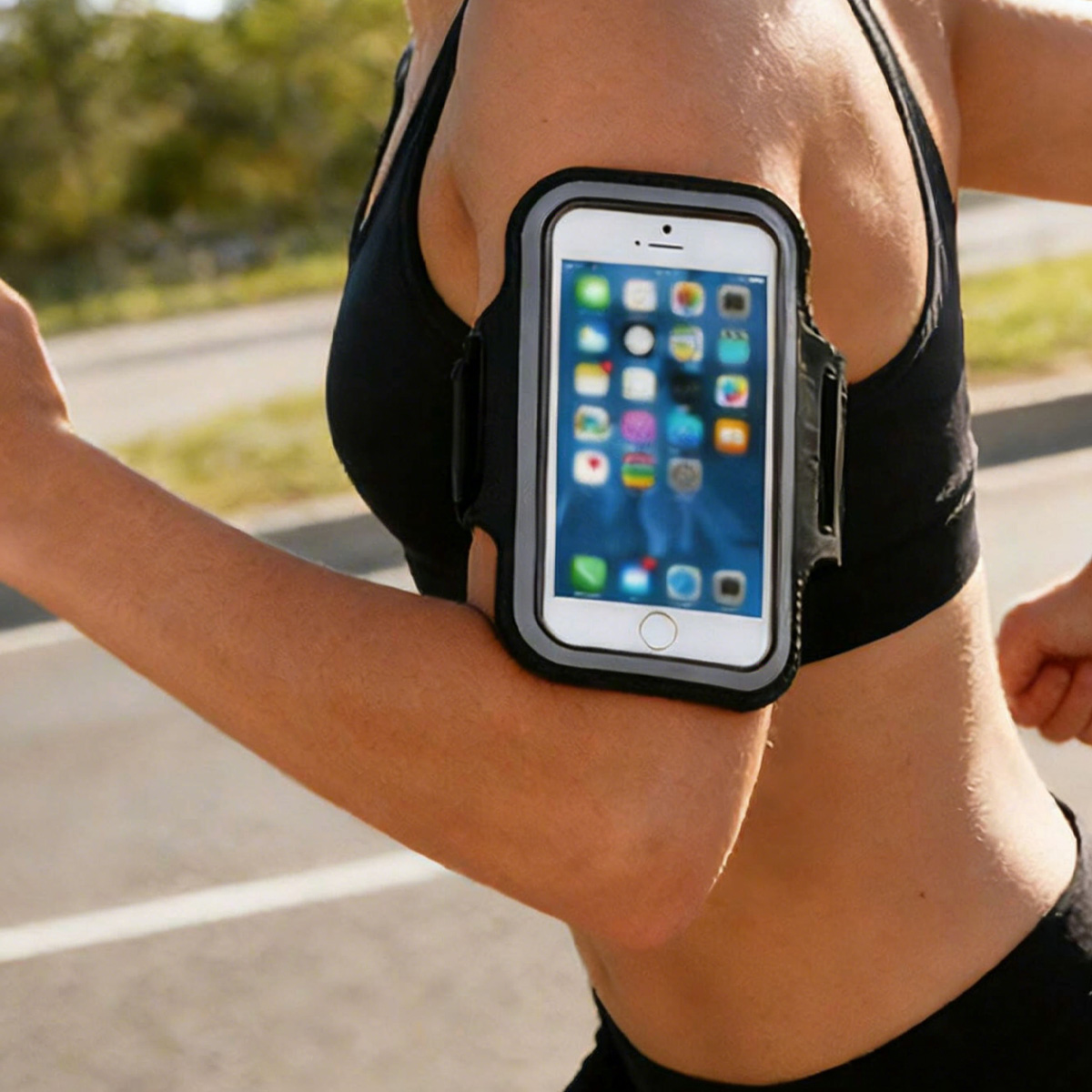 X Running Gear - ที่วางโทรศัพท์มือถือและกระเป๋าใส่เคสป้องกัน เหมาะสำหรับการวิ่งและการออกกำลังกาย อุปกรณ์กีฬาที่จำเป็น ใช้ได้กับ iPhone 15/14/13/12/11