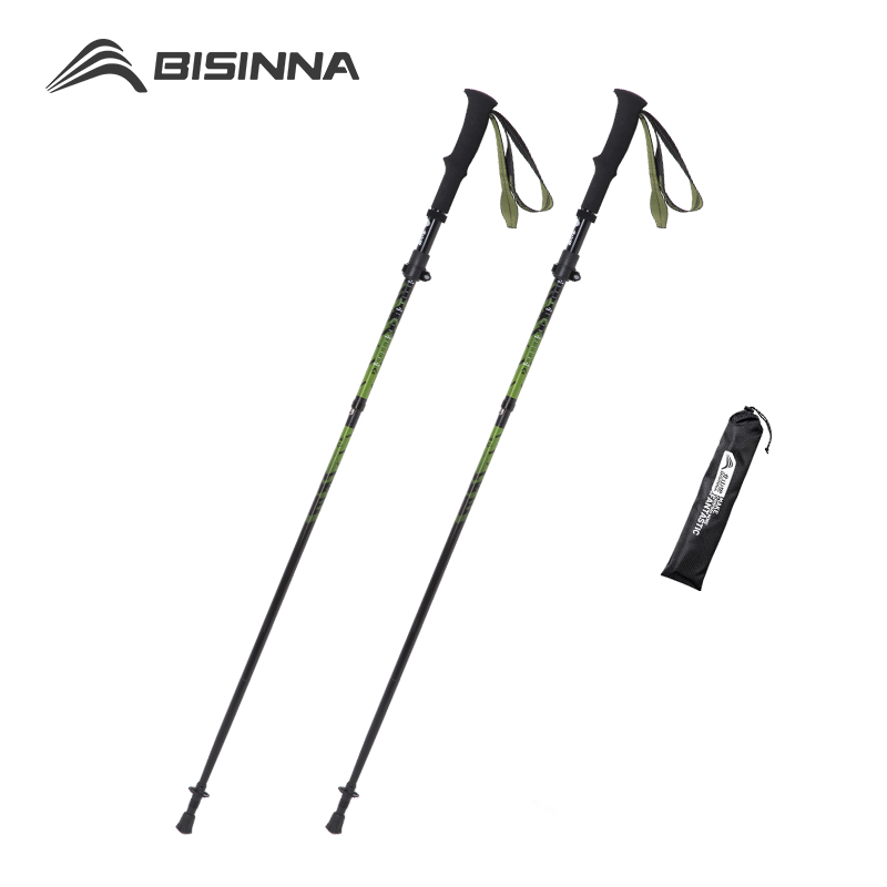 Trekking Pole Carbon - ไม้เท้าเดินป่าคาร์บอนไฟเบอร์ BISINNA น้ำหนักเบาพิเศษ พับได้ ปรับระดับได้ สำหรับปีนเขาและเดินป่า