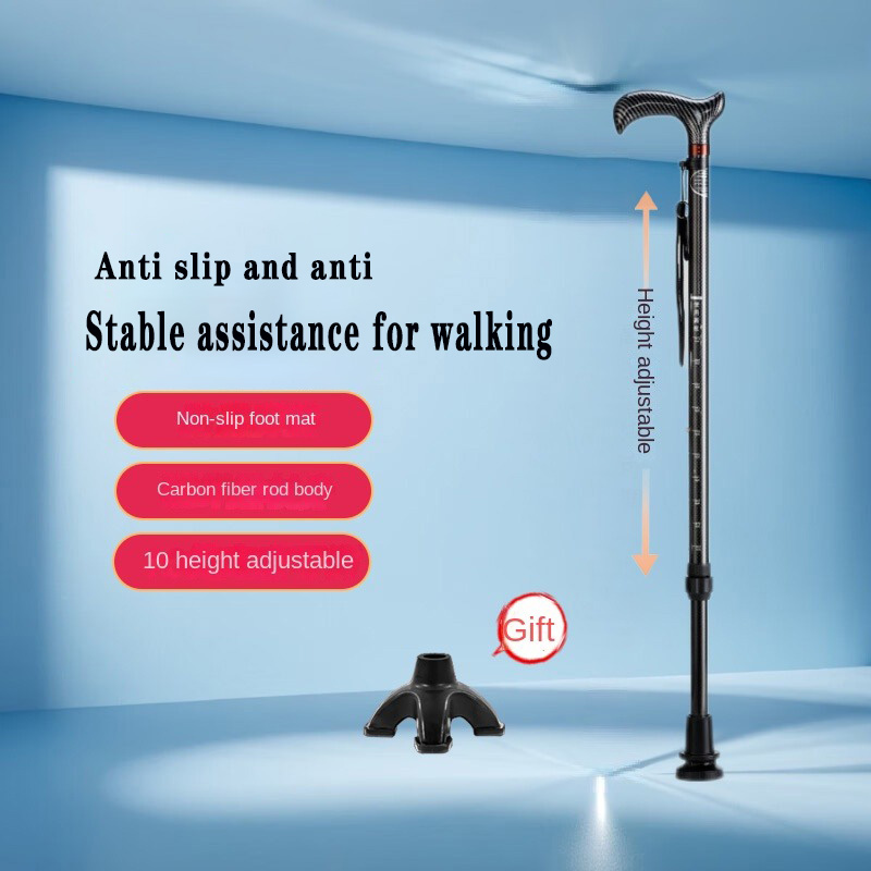 Trekking Pole Carbon - ไม้เท้าคาร์บอนไฟเบอร์น้ำหนักเบาพิเศษ, ไม้เท้าเดินป่า, ไม้เท้าช่วยเดิน, ช่วยในการเดินระหว่างการเดินป่า, กันลื่นและป้องกันการล้ม