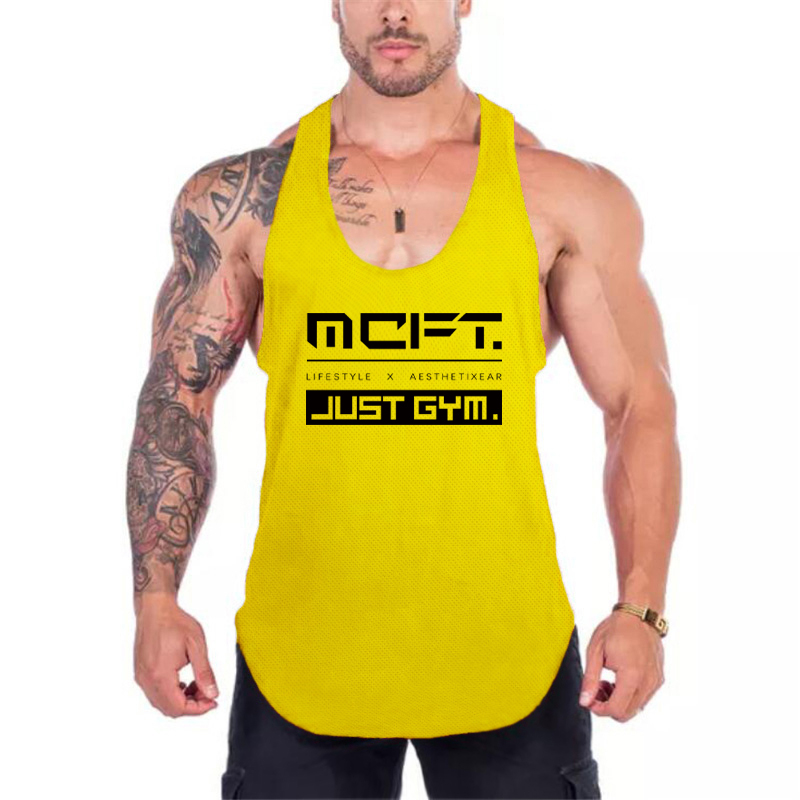 Running Gear Tank - เสื้อกั๊กวิ่งฤดูร้อนสำหรับผู้ชาย ผ้าโพลีเอสเตอร์ตาข่าย แขนกุด เสื้อยืดออกกำลังกาย ระบายอากาศได้ดี เสื้อกล้ามสำหรับออกกำลังกาย