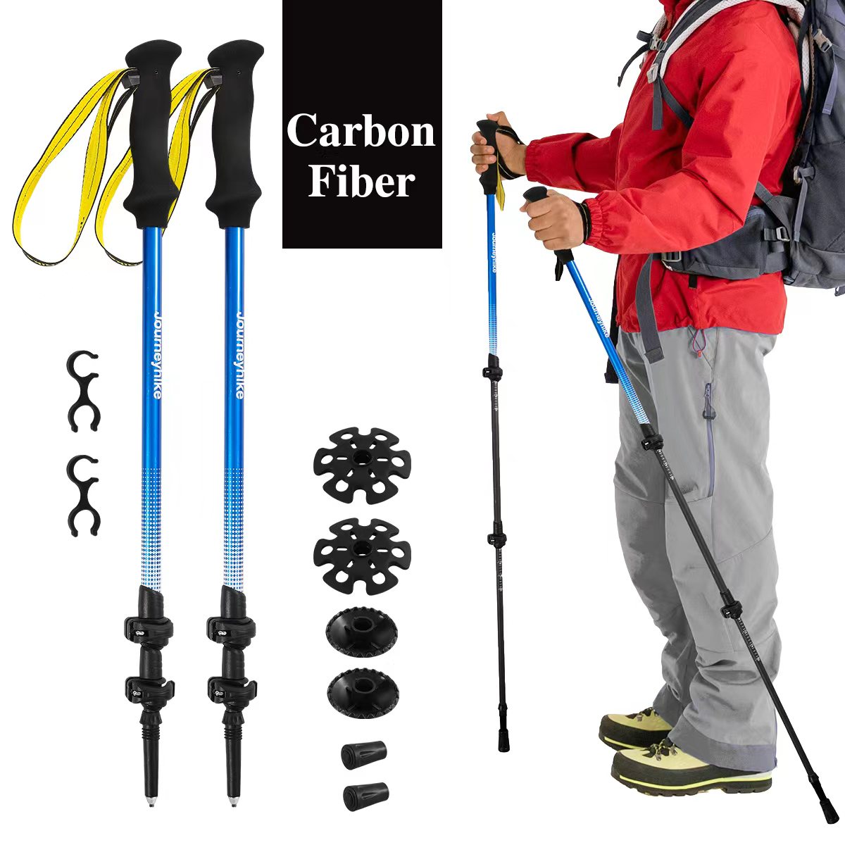 ไม้เท้าเดินป่าคาร์บอนไฟเบอร์ 3 - Trekking Pole Carbon บทวิจารณ์และราคา
