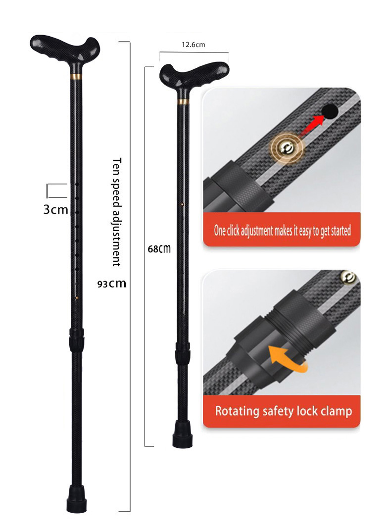 ไม้เท้าคาร์บอนแบบยืดหดได้ ไม้เ - Trekking Pole Carbon บทวิจารณ์และราคา