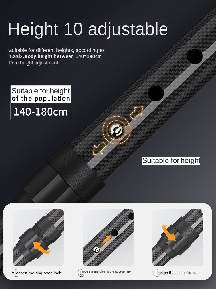 ไม้เท้าคาร์บอนไฟเบอร์น้ำหนักเบ - Trekking Pole Carbon บทวิจารณ์และราคา