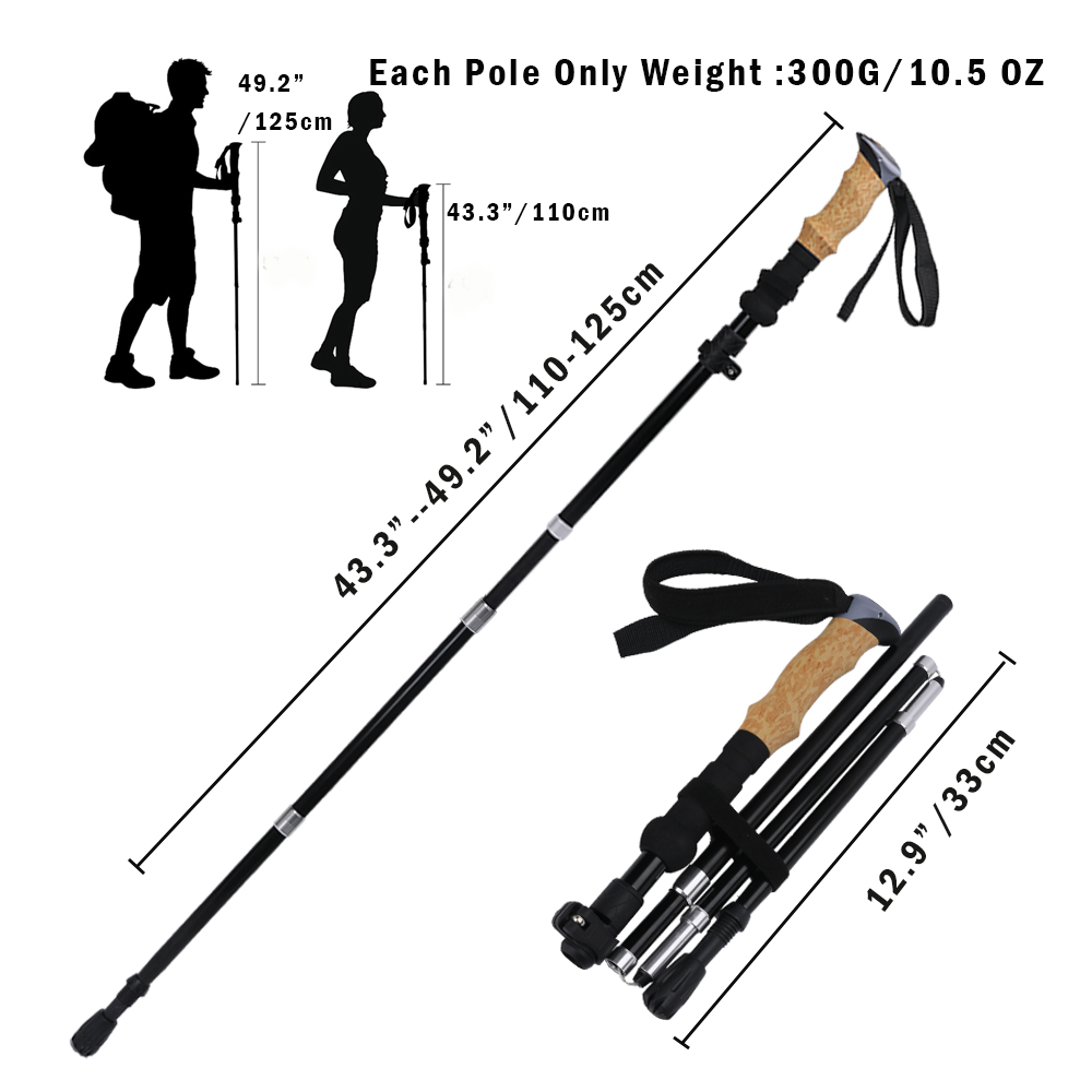 ไม้เท้าเดินป่าแบบแข็งแรงพิเศษ  - Trekking Pole Carbon บทวิจารณ์และราคา